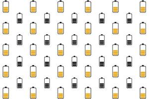 Abstract Battery Half Charge Pattern Background vector