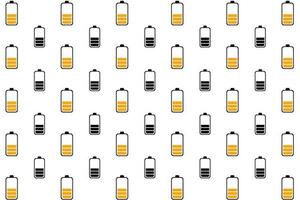 Abstract Battery Half Charge Pattern Background vector