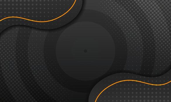 Abstract Beautiful Black Curve Background With Dots vector