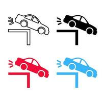 Abstract Car Falling Silhouette Illustration vector