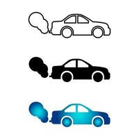 Abstract Car Pollution Silhouette Illustration vector