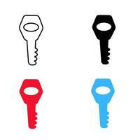 Abstract Car Key Silhouette Illustration vector