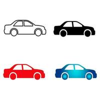 Abstract Car Side View Silhouette Illustration vector