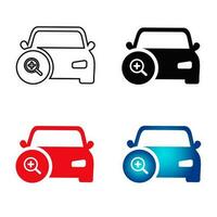 Abstract Car Search Silhouette Illustration vector