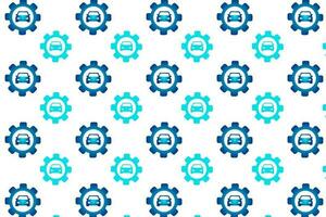 Abstract Car Settings Pattern Background vector