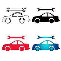 Abstract Car Services Silhouette Illustration vector