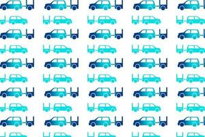 Abstract Car With Trailer Pattern Background vector