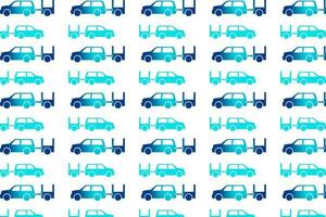 Abstract Car With Trailer Pattern Background vector