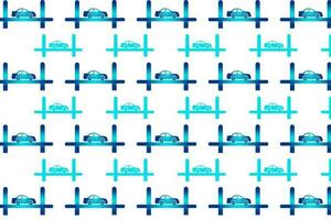 Abstract Car on the Bridge Pattern Background vector