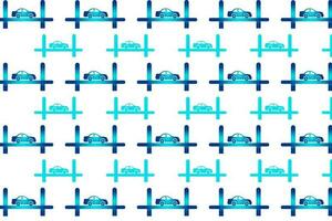 Abstract Car on the Bridge Pattern Background vector