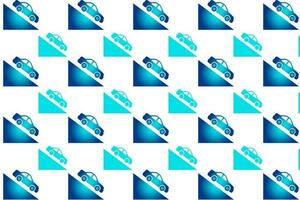 Abstract Car on the Hill Pattern Background vector