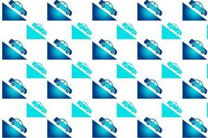 Abstract Car on the Hill Pattern Background vector