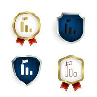 Abstract Challenge Badge and Label Collection vector