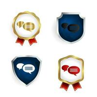 Abstract Dispute Badge and Label Collection vector