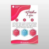 Abstract Fluid Business Flyer Template With Abstract Shapes vector