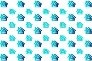 Abstract Home For Sale Pattern Background vector