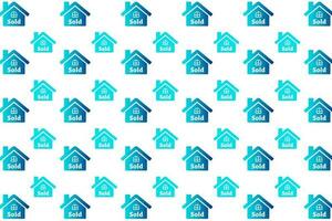 Abstract Home Sold Pattern Background vector