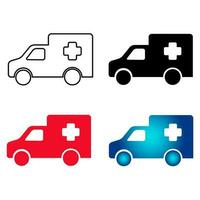 Abstract Hospital Ambulance Silhouette Illustration vector