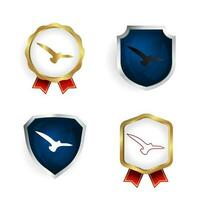 Abstract Flying Bird Badge and Label Collection vector