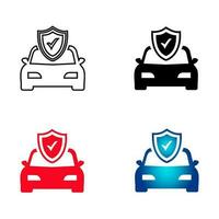 Abstract Insurance Car Silhouette Illustration vector