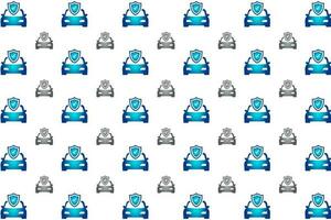 Abstract Insurance Car Pattern Background vector
