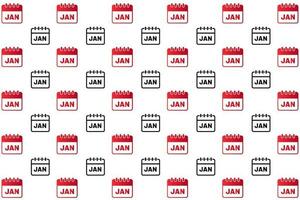 Abstract January Month Pattern Background vector