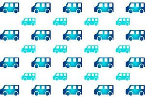 Abstract Mini Bus Pattern Background vector