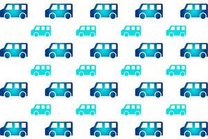 Abstract Mini Bus Pattern Background vector