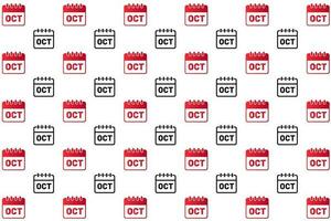 Abstract October Month Pattern Background vector