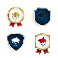 Abstract Modern Stormy Badge and Label Collection vector