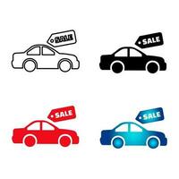 Abstract Sale Car Silhouette Illustration vector