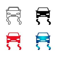 Abstract Skidding Car Silhouette Illustration vector