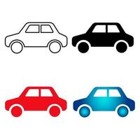 Abstract Small Car Silhouette Illustration vector