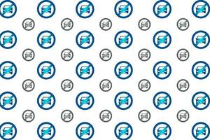 Abstract Stop Car Pattern Background vector