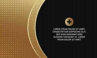 Abstract Stylish Luxury Gold and Black Background With Dots vector