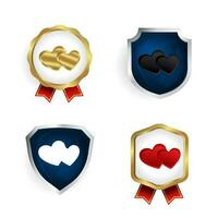Abstract Romance Badge and Label Collection vector