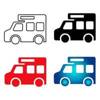 Abstract Trailer Car Silhouette Illustration vector