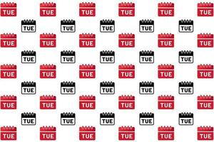 Abstract Week Day Tuesday Pattern Background vector