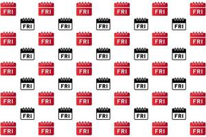 Abstract Week Day Friday Pattern Background vector