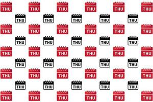 Abstract Week Day Thursday Pattern Background vector