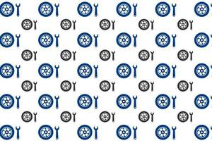Abstract Wheel and Wrench Pattern Background vector