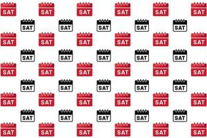 Abstract Week Day Saturday Pattern Background vector