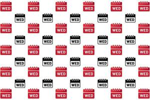 Abstract Week Day Wednesday Pattern Background vector