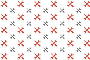Abstract Wrench and Screwdriver Crossed Pattern Background vector