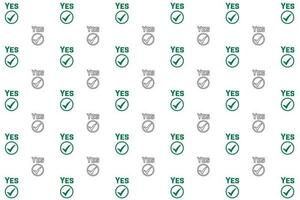 Abstract Yes Checkmark Pattern Background vector