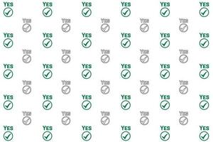 Abstract Yes Checkmark Pattern Background vector