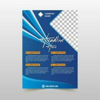 Creative Blue Lined Business Flyer Template vector