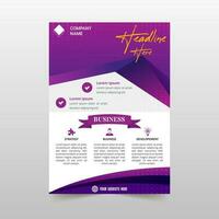 Elegant Vector Gradient Pink and Purple Flyer Template With Dots