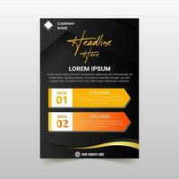 Elegant Vector Gradient Minimal Black Flyer Template