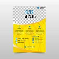 Modern Abstract Striped Yellow Flyer Template vector